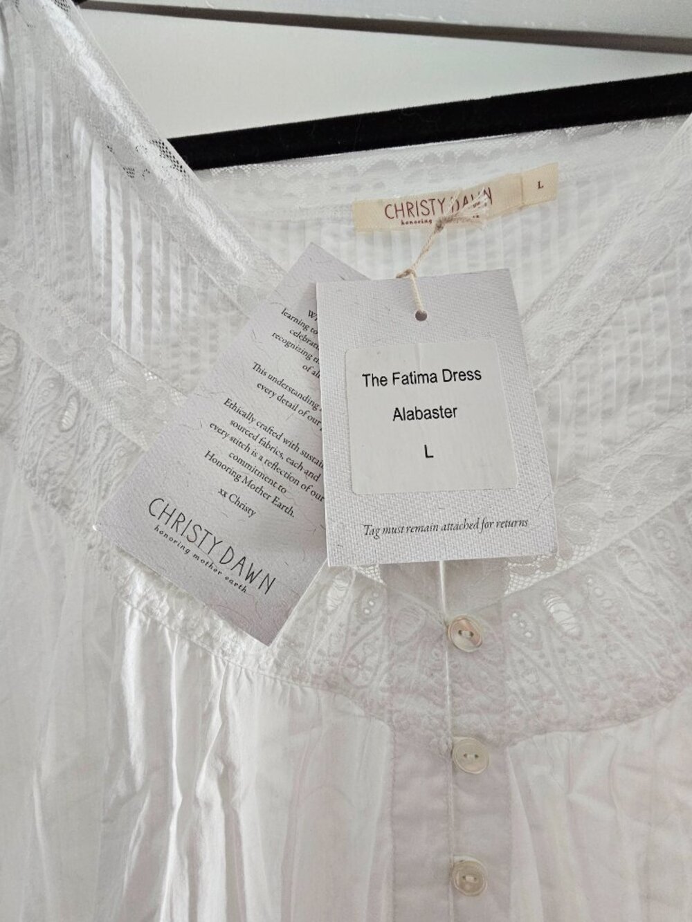 Christy Dawn - Fatima Dress/Alabaster - Alabaster - Picture 7 of 8